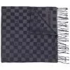 Karl Lagerfeld check fringed scarf
