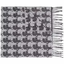 Karl Lagerfeld embroidered fringed scarf