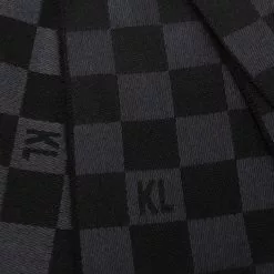 Karl Lagerfeld logo checkered scarf