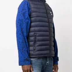 Karl Lagerfeld logo-patch padded sleeveless gilet