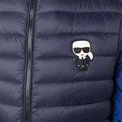 Karl Lagerfeld logo-patch padded sleeveless gilet