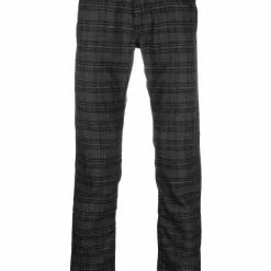 Karl Lagerfeld check straight-leg trousers