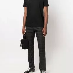 Karl Lagerfeld check straight-leg trousers