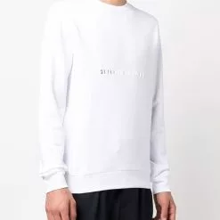 Karl Lagerfeld slogan-print metallic sweatshirt