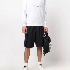 Karl Lagerfeld slogan-print metallic sweatshirt