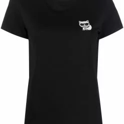 Karl Lagerfeld K/Ikonic Choupette organic cotton T-shirt