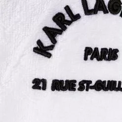 Karl Lagerfeld logo-print towelling robe
