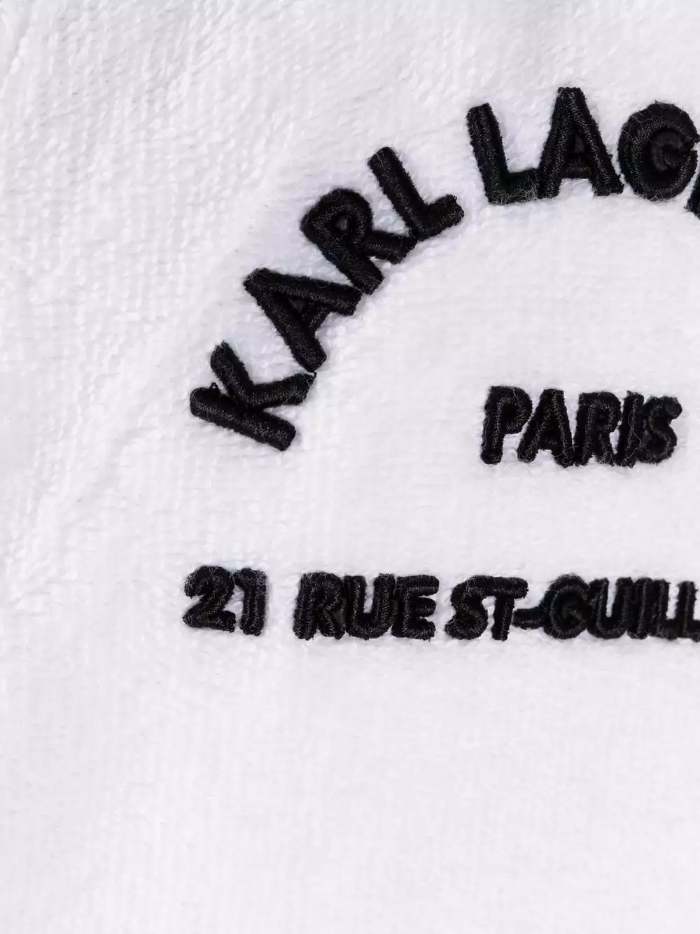 Karl Lagerfeld logo-print towelling robe