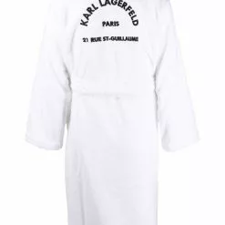Karl Lagerfeld logo-print towelling robe