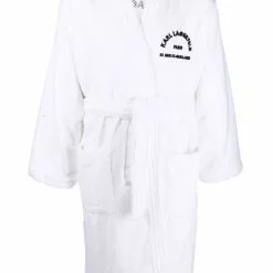 Karl Lagerfeld logo-print towelling robe