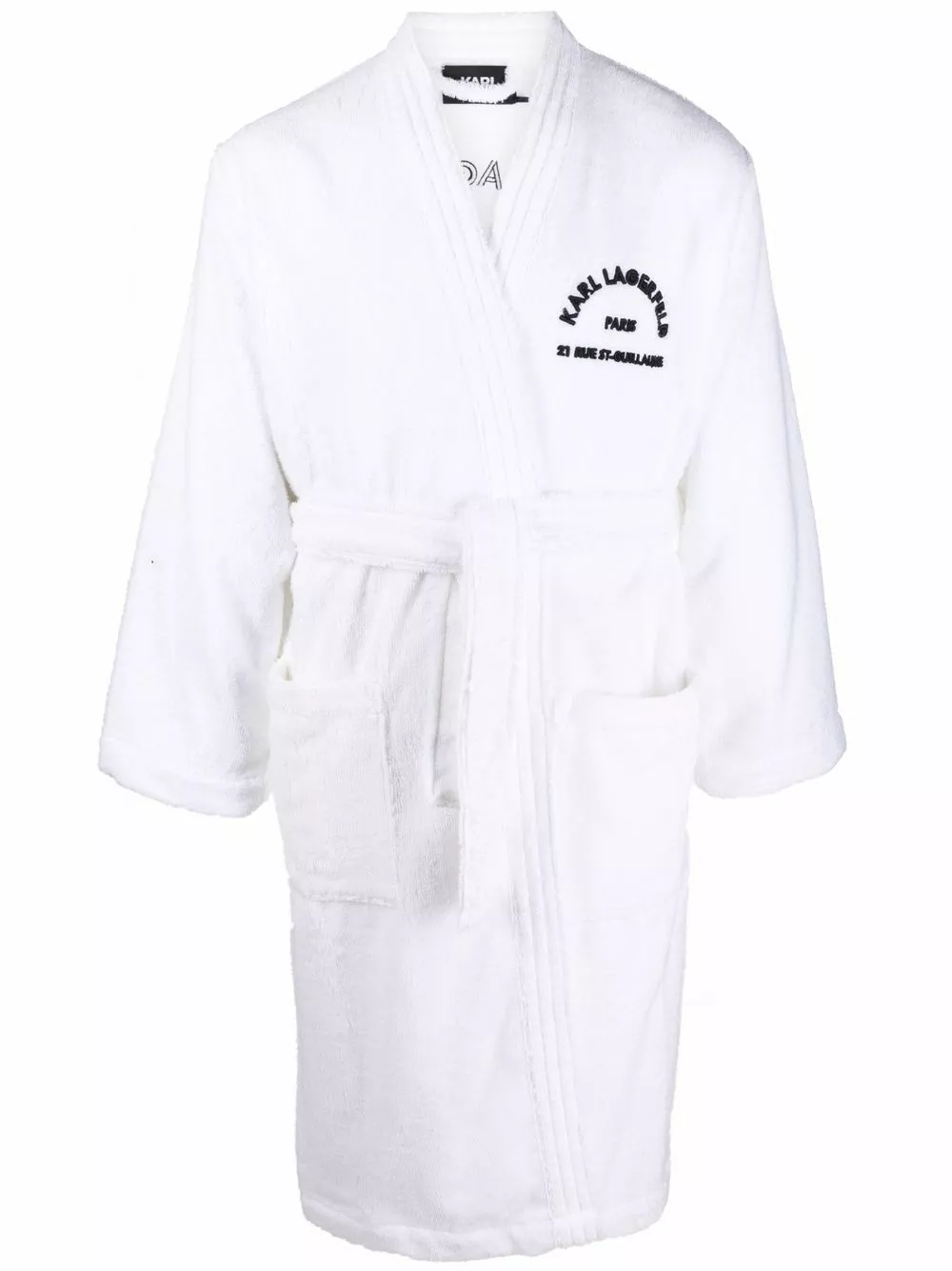 Karl Lagerfeld logo-print towelling robe