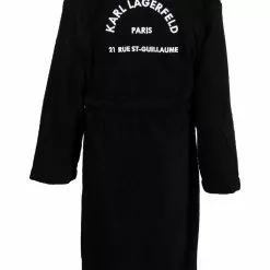 Karl Lagerfeld logo-print towelling robe