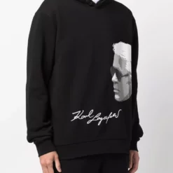 Karl Lagerfeld logo print hoodie