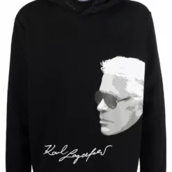 Karl Lagerfeld logo print hoodie