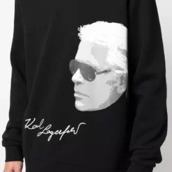 Karl Lagerfeld logo print hoodie