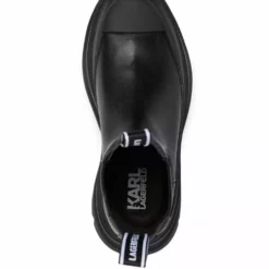 Karl Lagerfeld platform sole leather ankle boots