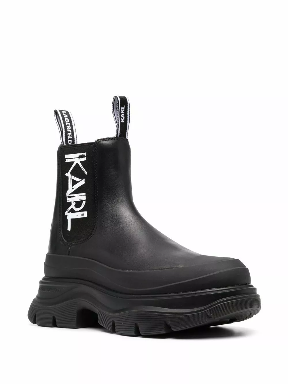 Karl Lagerfeld platform sole leather ankle boots