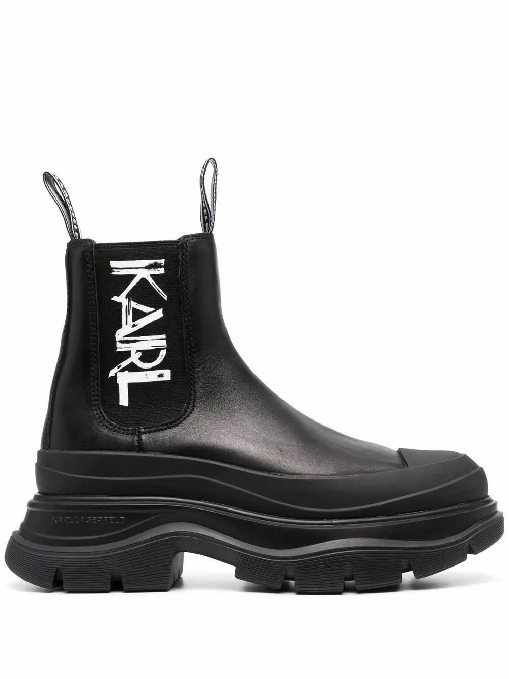 Karl Lagerfeld platform sole leather ankle boots