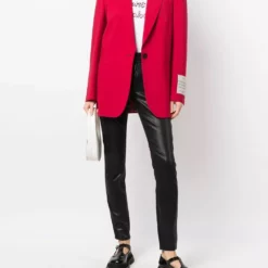 Karl Lagerfeld high-shine slim-fit trousers