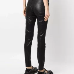 Karl Lagerfeld high-shine slim-fit trousers