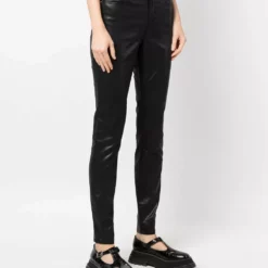 Karl Lagerfeld high-shine slim-fit trousers