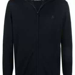 Karl Lagerfeld zip-up wool fleece sweatshirt