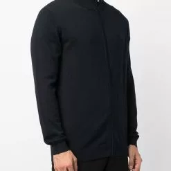 Karl Lagerfeld zip-up wool fleece sweatshirt