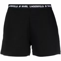 Karl Lagerfeld logo-waistband pyjama short