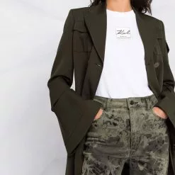 Karl Lagerfeld logo-patch organic cotton T-shirt