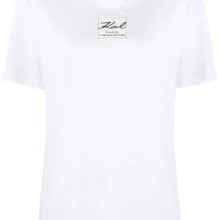 Karl Lagerfeld logo-patch organic cotton T-shirt