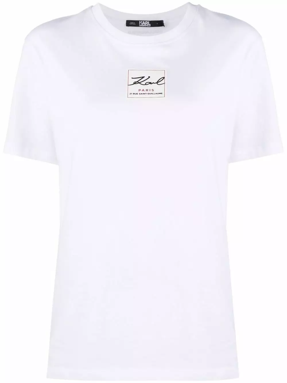 Karl Lagerfeld logo-patch organic cotton T-shirt