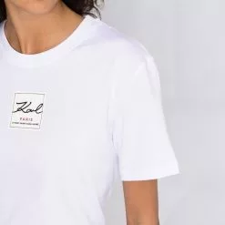Karl Lagerfeld logo-patch organic cotton T-shirt