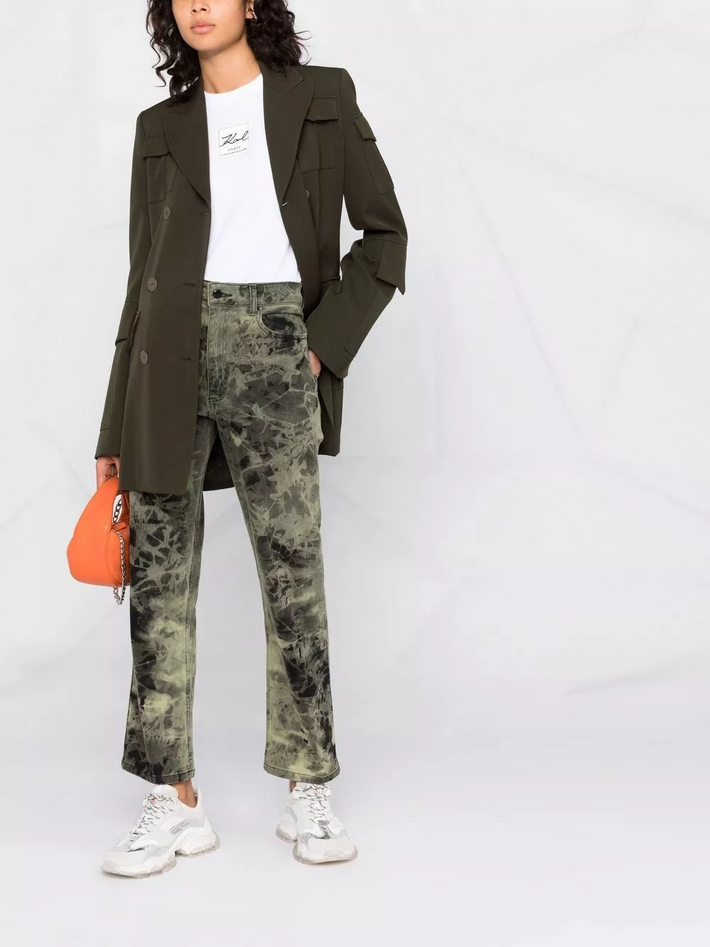 Karl Lagerfeld logo-patch organic cotton T-shirt