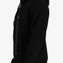 Karl Lagerfeld logo-print cotton hoodie