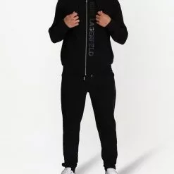 Karl Lagerfeld logo-print cotton hoodie