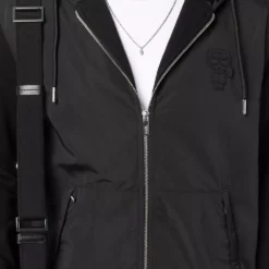 Karl Lagerfeld motif-detail hooded jacket