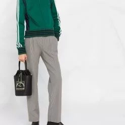 Karl Lagerfeld logo-patch leather bucket bag