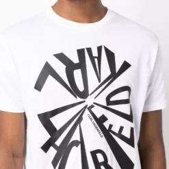 Karl Lagerfeld graphic logo-print cotton T-shirt