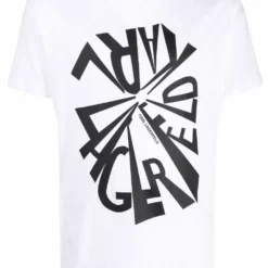 Karl Lagerfeld graphic logo-print cotton T-shirt