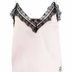 Karl Lagerfeld lace-trim pyjama set