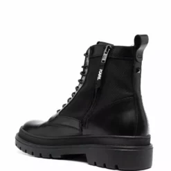 Karl Lagerfeld logo-address print boots