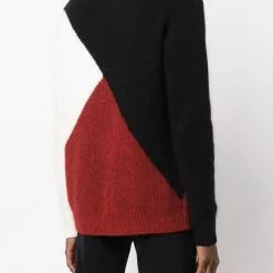 Karl Lagerfeld colour-block knit jumper