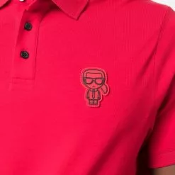 Karl Lagerfeld logo-patch polo shirt