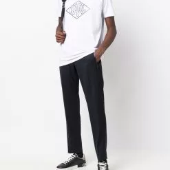 Karl Lagerfeld slim-cut logo-patch chinos