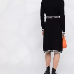 Karl Lagerfeld logo-trim knitted dress