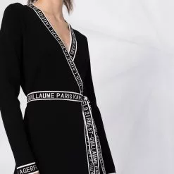 Karl Lagerfeld logo-trim knitted dress