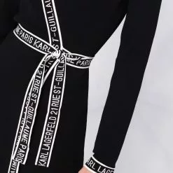 Karl Lagerfeld logo-trim knitted dress