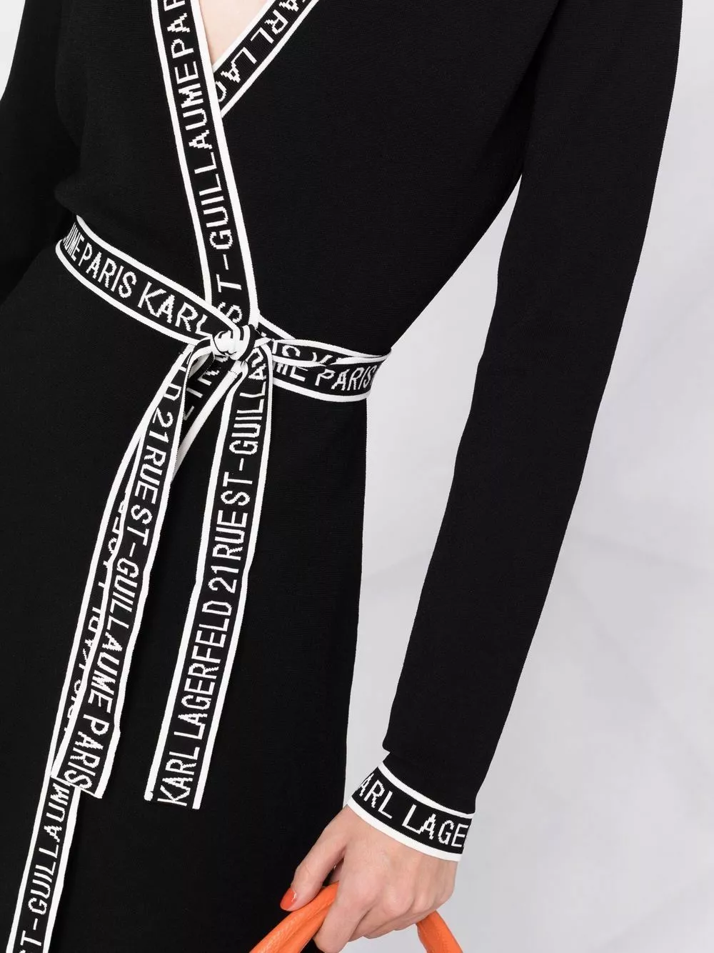 Karl Lagerfeld logo-trim knitted dress