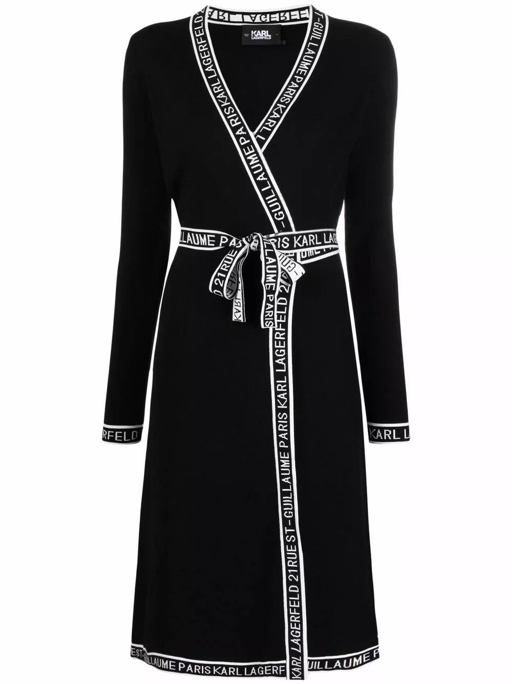 Karl Lagerfeld logo-trim knitted dress