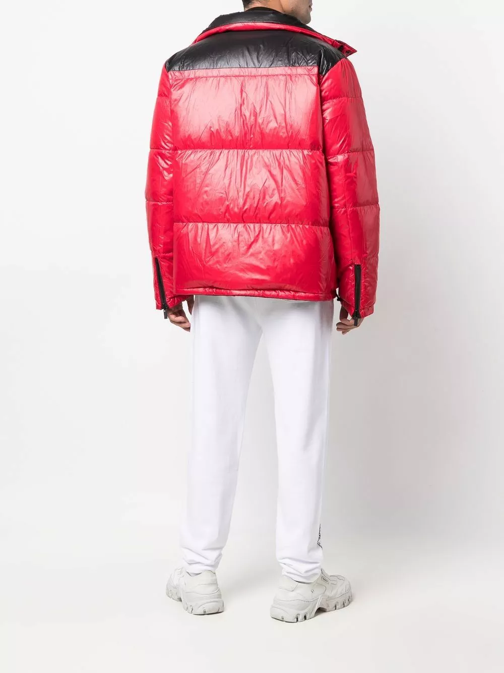 Karl Lagerfeld colour-block padded coat
